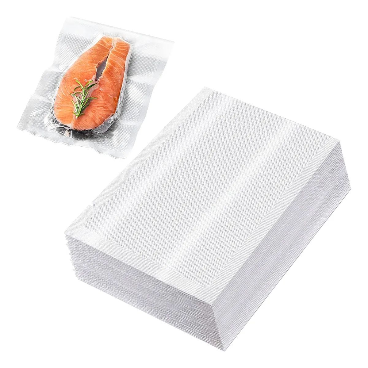 SUPERCENTER - Pack 100 Bolsas Gofrada Sellar Al Vacio 20x30 Vacío Espesado