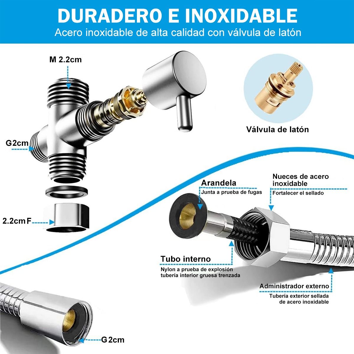 SUPERCENTER - Ducha Bidet Arabe Acero Inoxidable Baño Wc Alta Calidad