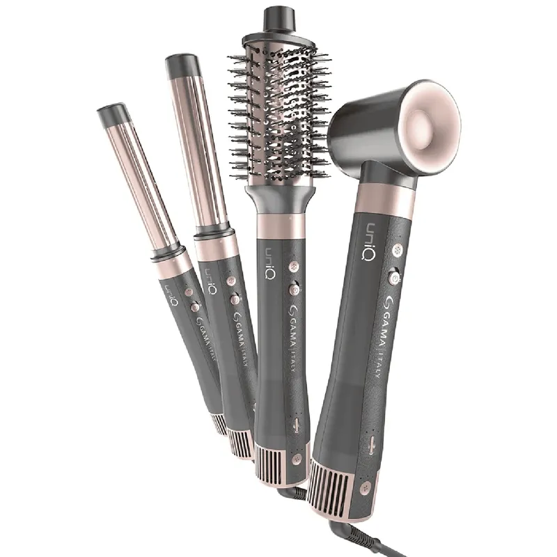 GAMA - Cepillo Secador Gama UniQ Aura 4 en 1 Multistyler 1500W con Turmalina