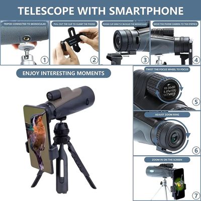 Imagen 2 del producto Telescopio Astronómico Monocular Profesional Hd Negro