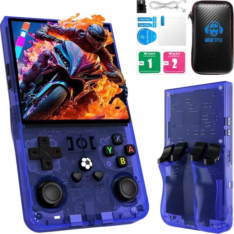 CORRERREY Consola de videojuegos portátil Retro R36 max IPS 4,0 de sistema Linux