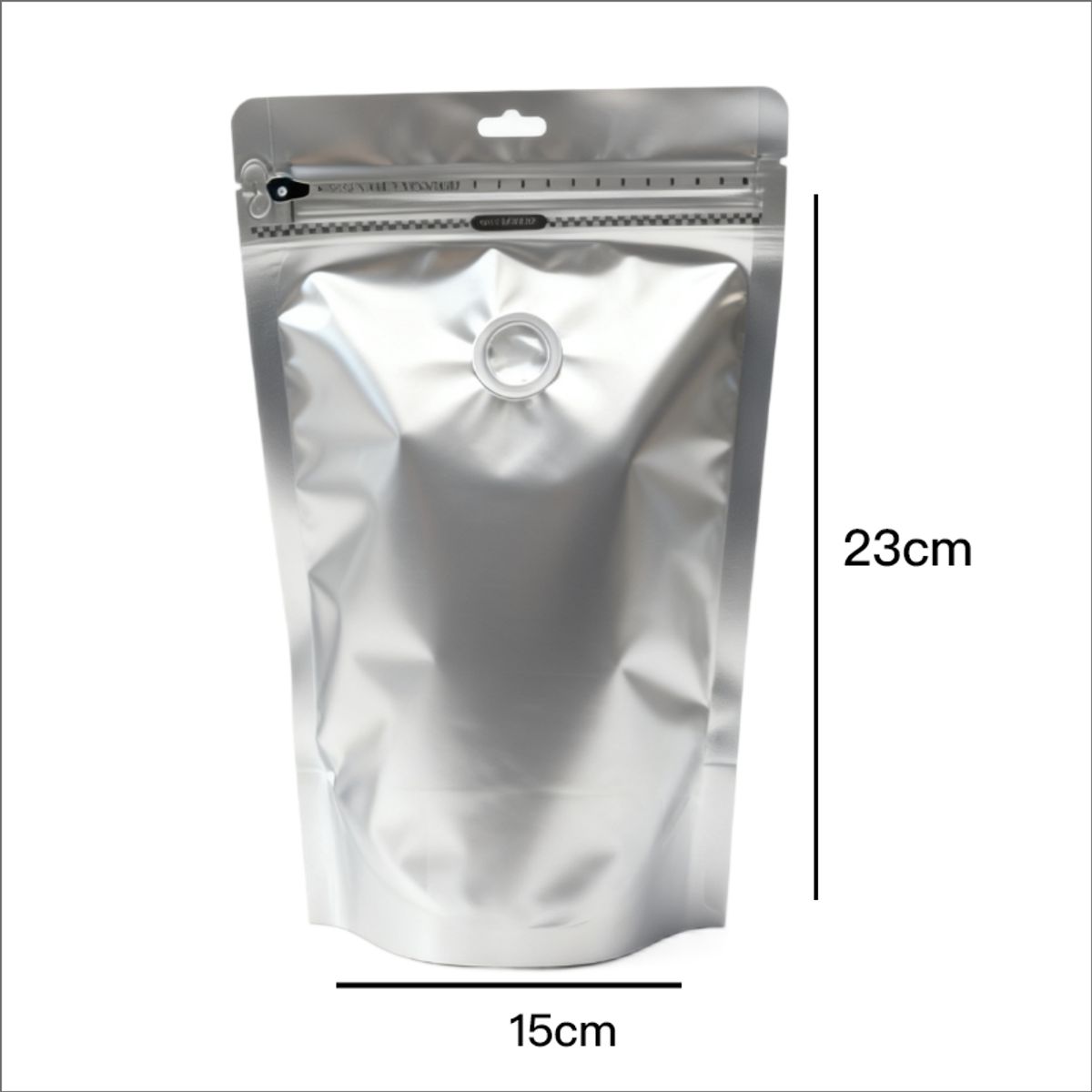 GENERICO - 50 Bolsas Lámina Aluminio Doypack: Cierre Hermético, 23×15×5cm (Alto×Largo×Ancho)