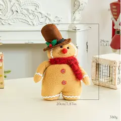 GENERICO - Muñeco Navideño Gingerbread Boy de Felpa Rojo