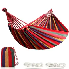 GENERICO - Hamaca Doble de Lona con Bolso de Transporte