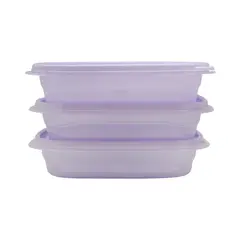 KEEP - Set 3 Contenedores Lilas Apilables PP 950 Ml Keep.