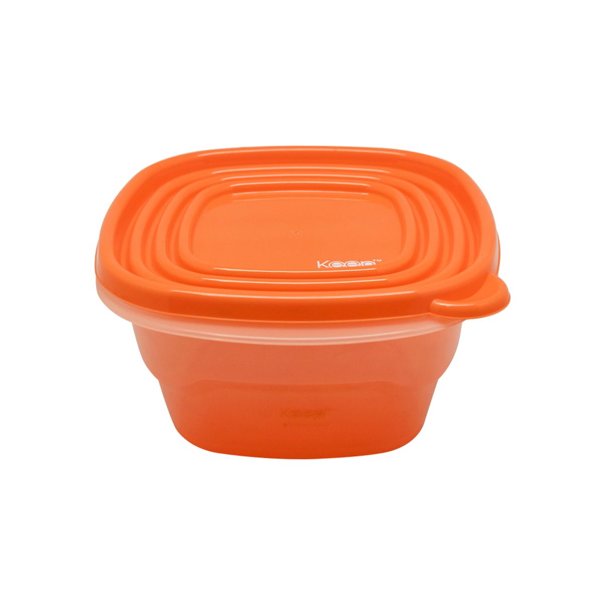 KEEP - Set 3 Contenedores Naranjos Apilables 1,2l Keep