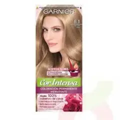 GARNIER - Nutrisse Cor Intensa Coloración Permanente 8.1 Rubio Claro Cenizo