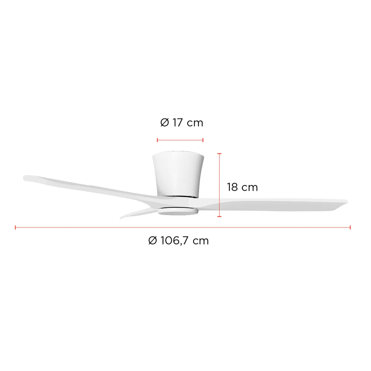 PRIMATERM - Ventilador de Techo Hydra Blanco 42” PRIMATERM