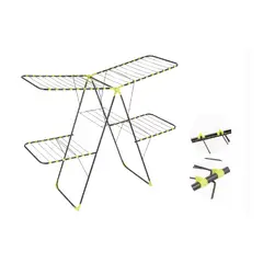 GENERICO - Tendedero de ropa plegable 160x60x127cm acero casa viva