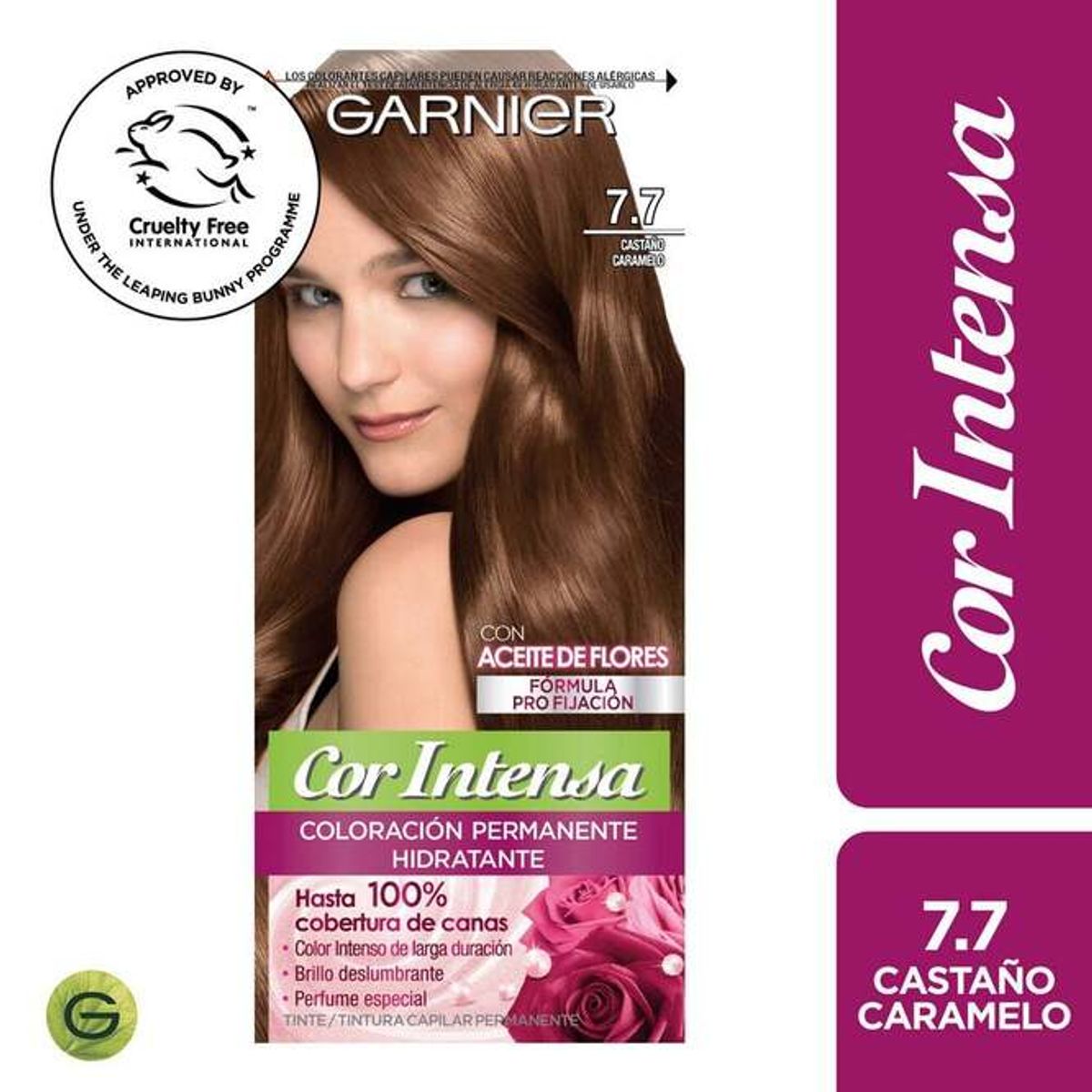 GARNIER - Nutrisse Cor Intensa Coloración Permanente 7.7 Castaño Caramelo