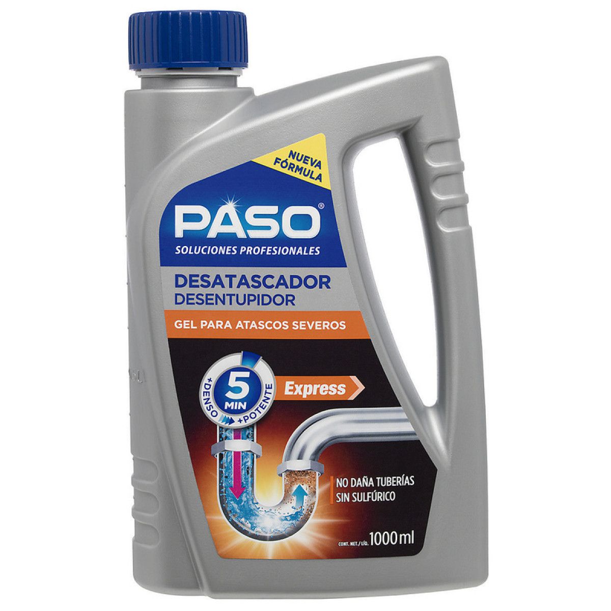 PASO - Destapador cañerías 1000ml gel profes. Paso Ceys mimbral