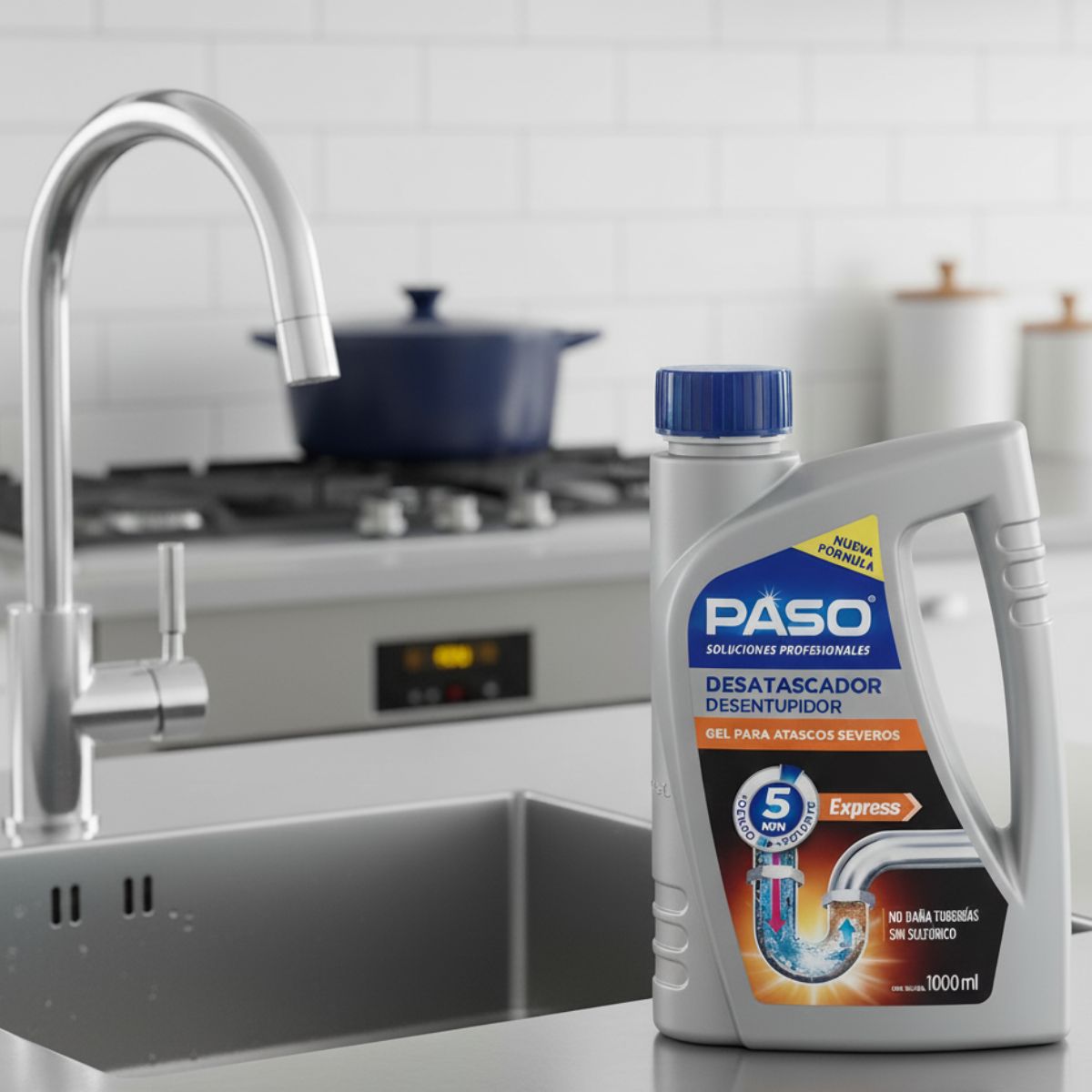 PASO - Destapador cañerías 1000ml gel profes. Paso Ceys mimbral