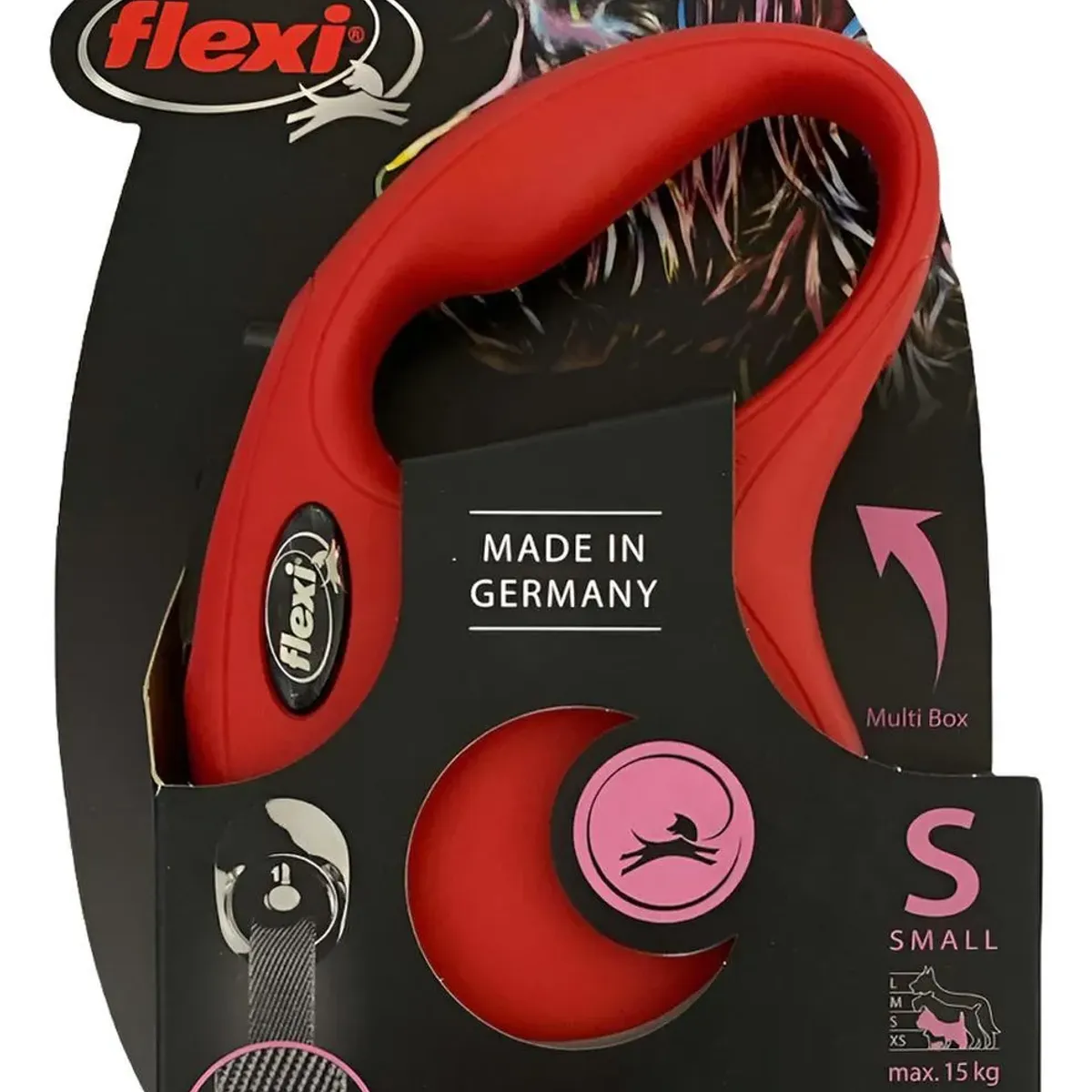 FLEXI - Correa Retráctil Para Perro Flexi Classic Talla S Max. 15kg - Rojo