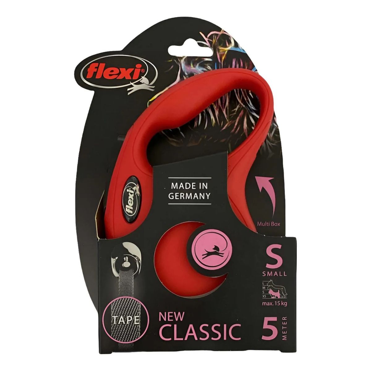 FLEXI - Correa Retráctil Para Perro Flexi Classic Talla S Max. 15kg - Rojo