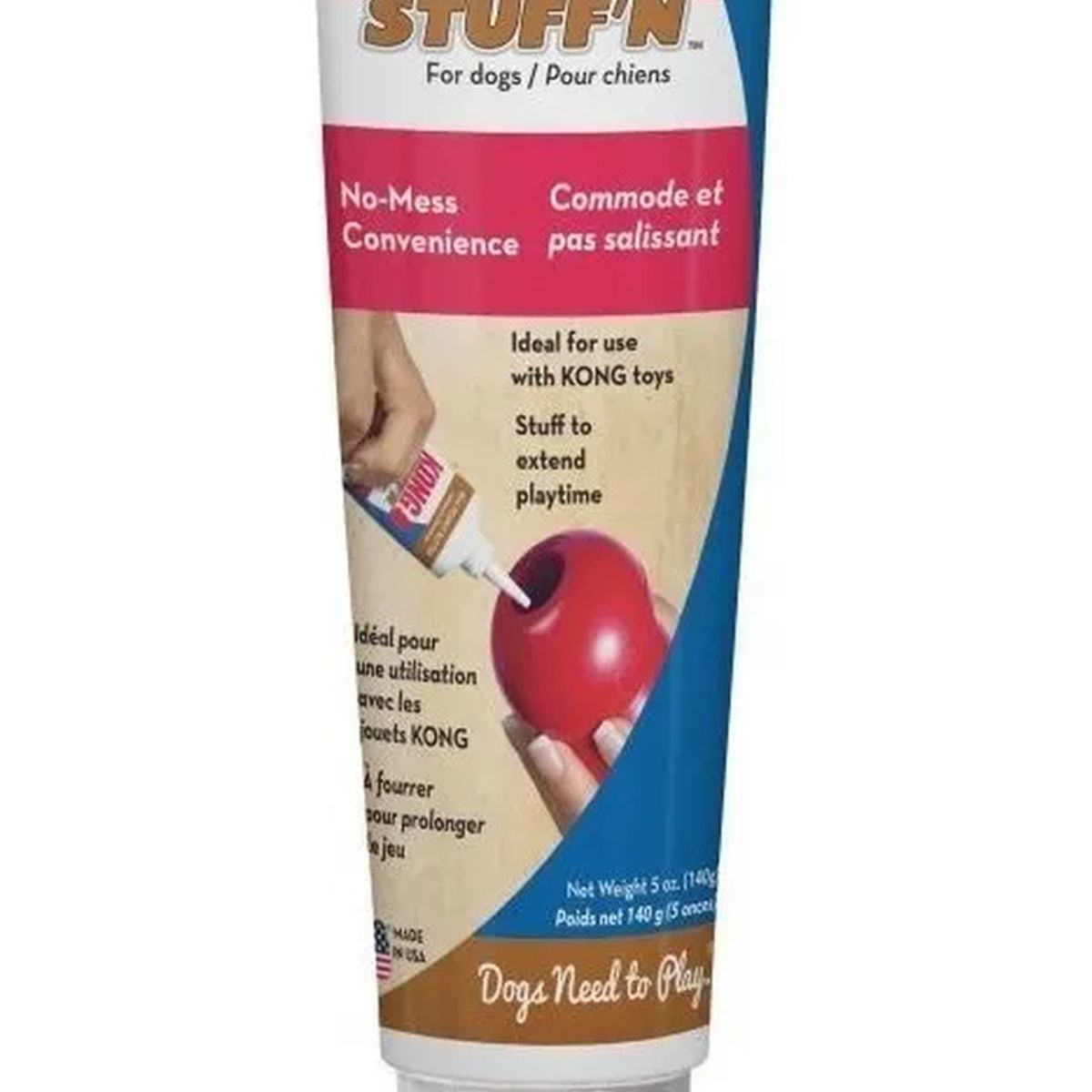 KONG - Mantequilla De Maní Real 140g/5oz Para Perros Kong Stuff'n