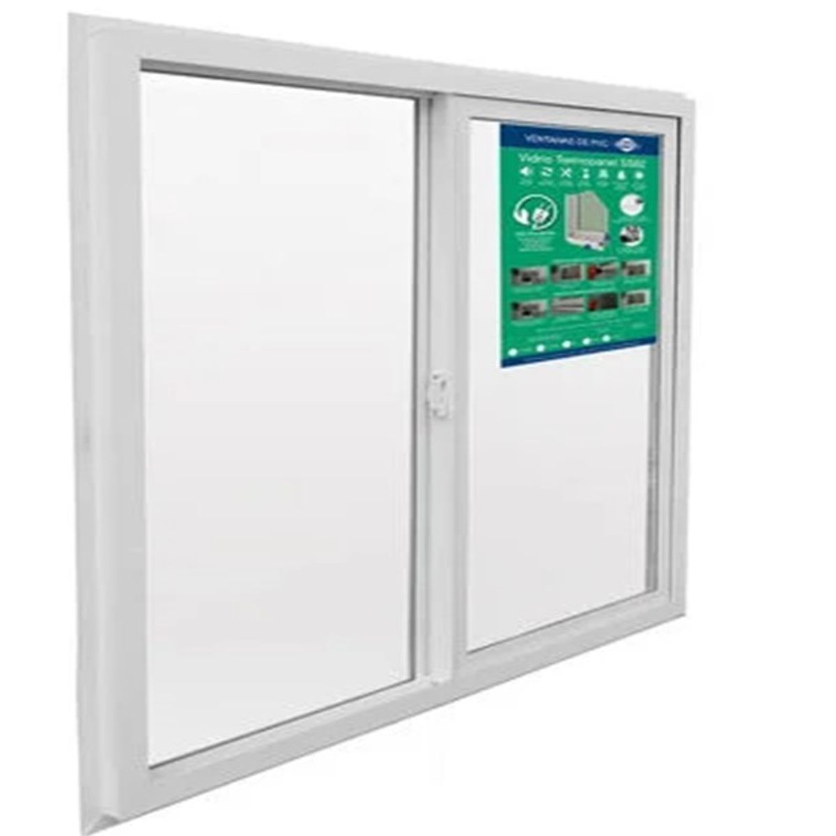 GENERICO - VENTANA CORREDERA PVC VIDRIO SIMPLE 1500X 2000