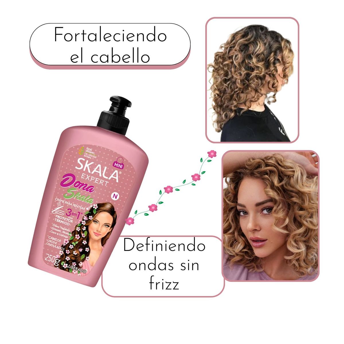 SKALA - Crema De Peinar Skala Dona 3 En 1 250ml Hidratación Profunda