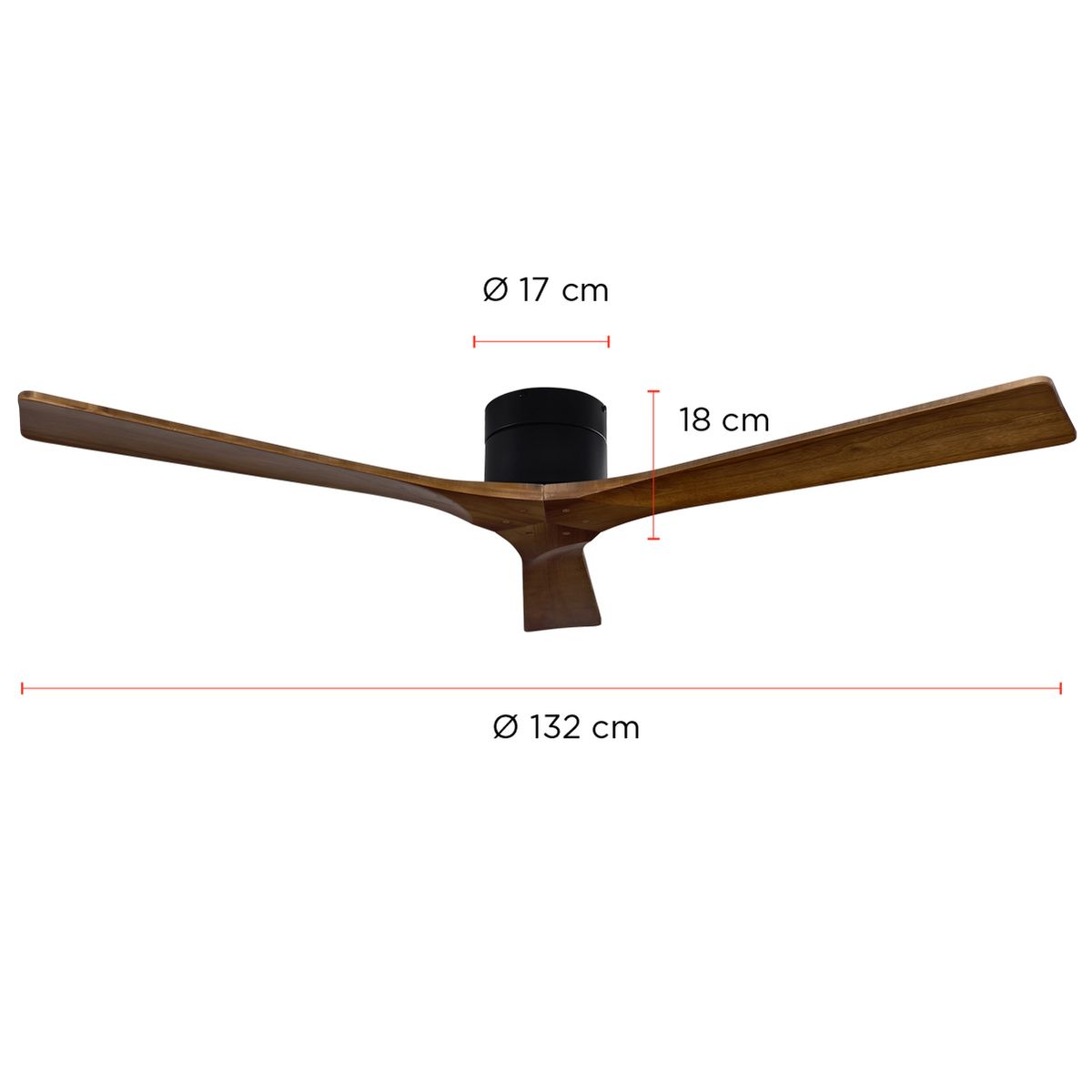 PRIMATERM - Ventilador de Techo Boston Nogal 52” PRIMATERM