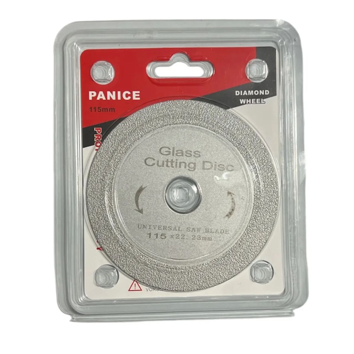 GENERICO - Disco De Corte Diamante Para Vidrio Esmeril Universal 115mm Color Plateado.