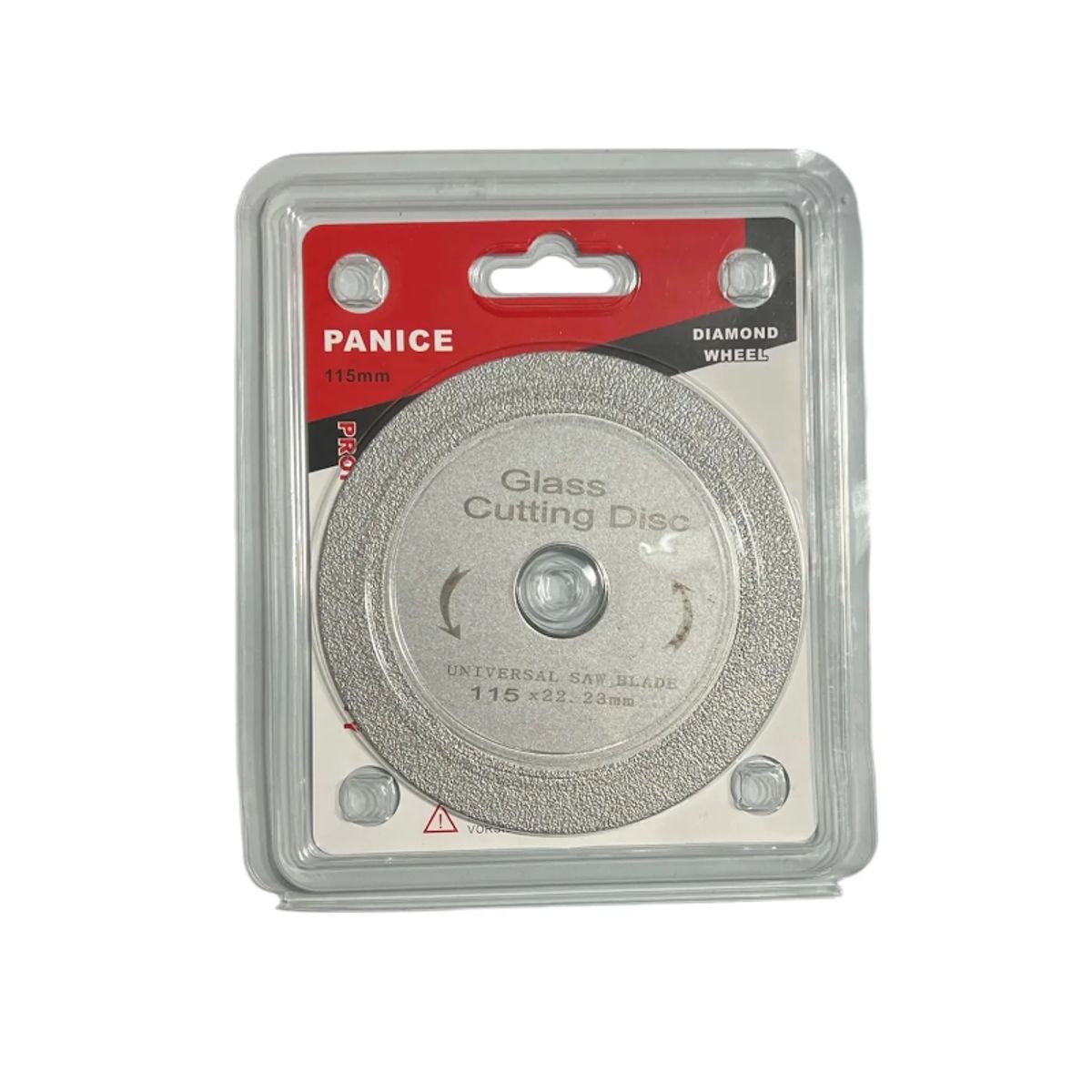 GENERICO - Disco De Corte Diamante Para Vidrio Esmeril Universal 115mm Color Plateado.