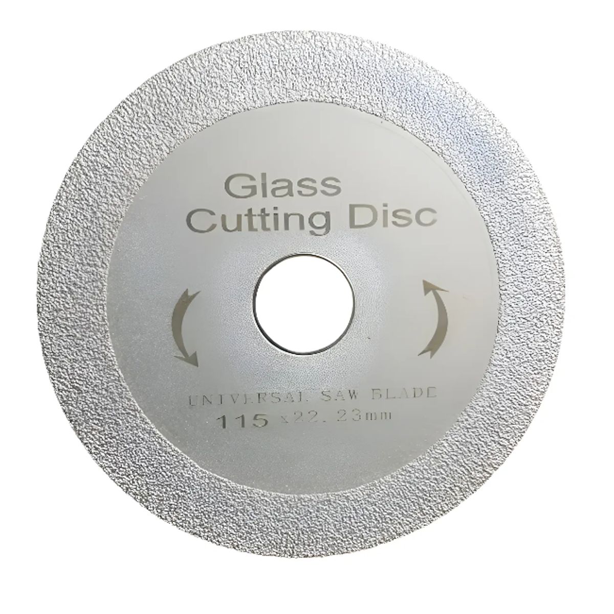 GENERICO - Disco De Corte Diamante Para Vidrio Esmeril Universal 115mm Color Plateado.