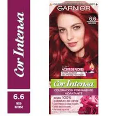 GARNIER - Nutrisse Cor Intensa Coloración Permanente 6.6 Rojo Intenso