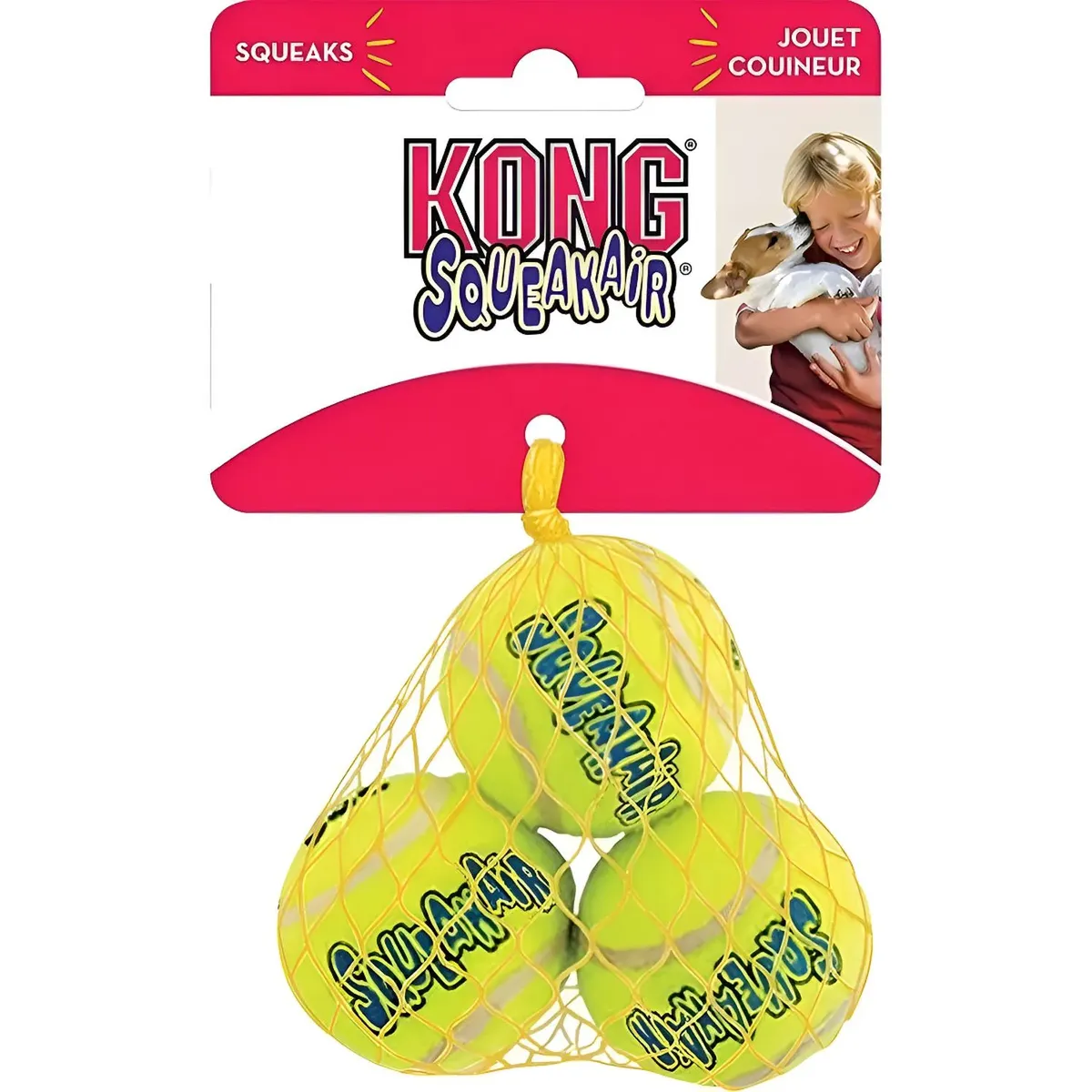 KONG - Pelota Para Perro Kong Ball Squeak Air Talla S 3 Unidades