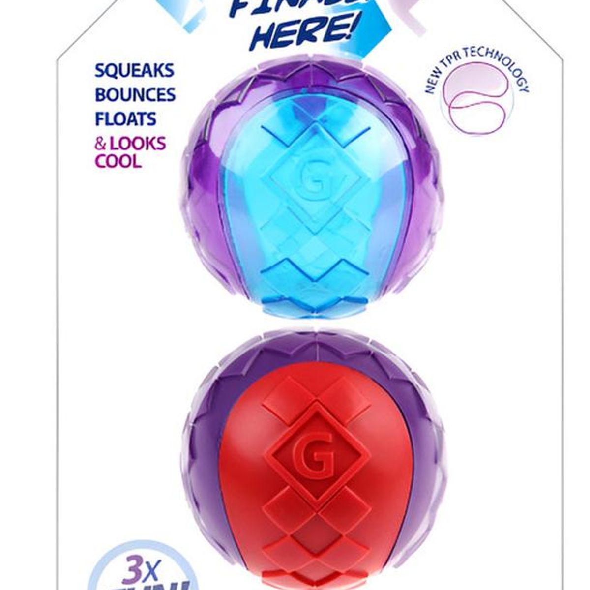 GIGWI - Pelota Juguete Para Perros Squeak 3 Unidades Talla S Gigwi Mixto