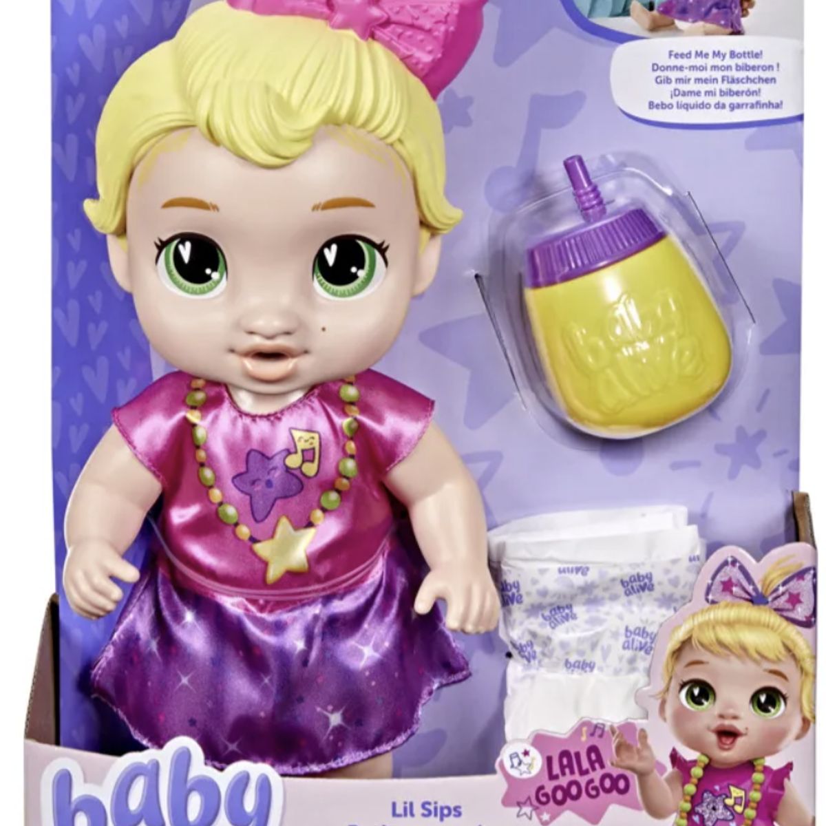 HASBRO - Muñeca Baby Alive Bebe Sorbitos Lala Googoo