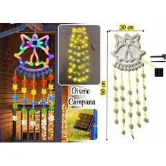 GENERICO - Colgante Navideño Decorativo Solar Con Forma De Campana Multicolor