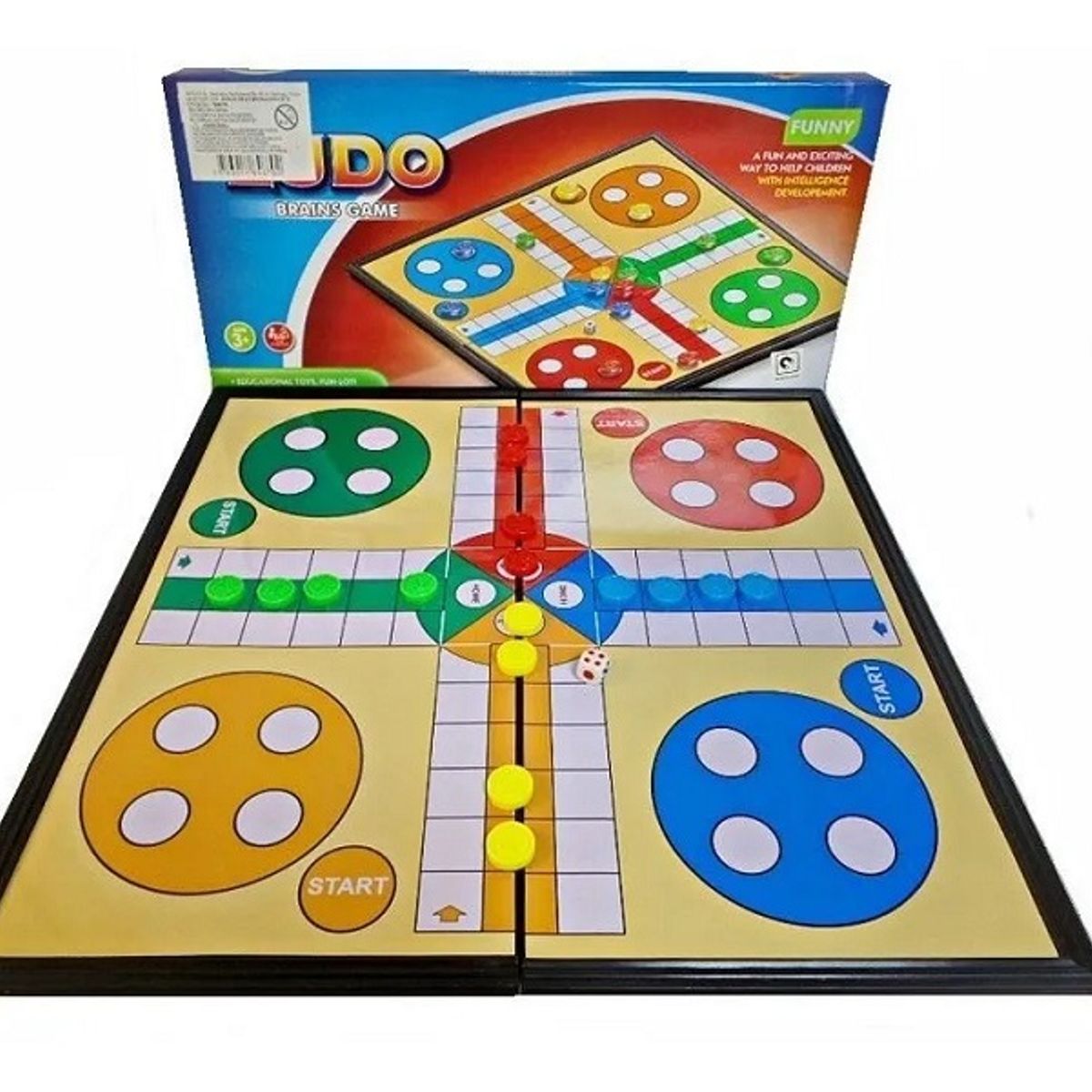 GENERICO - Juego De Mesa Ludo Magnético Clásico Tablero Familiar