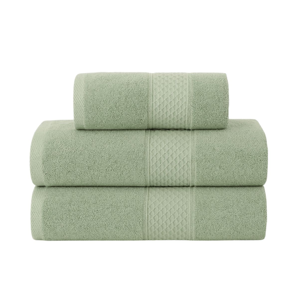 GARSIL - Pack De 3 Toallas De Baño Algodon Cuerpo y Mano Verde