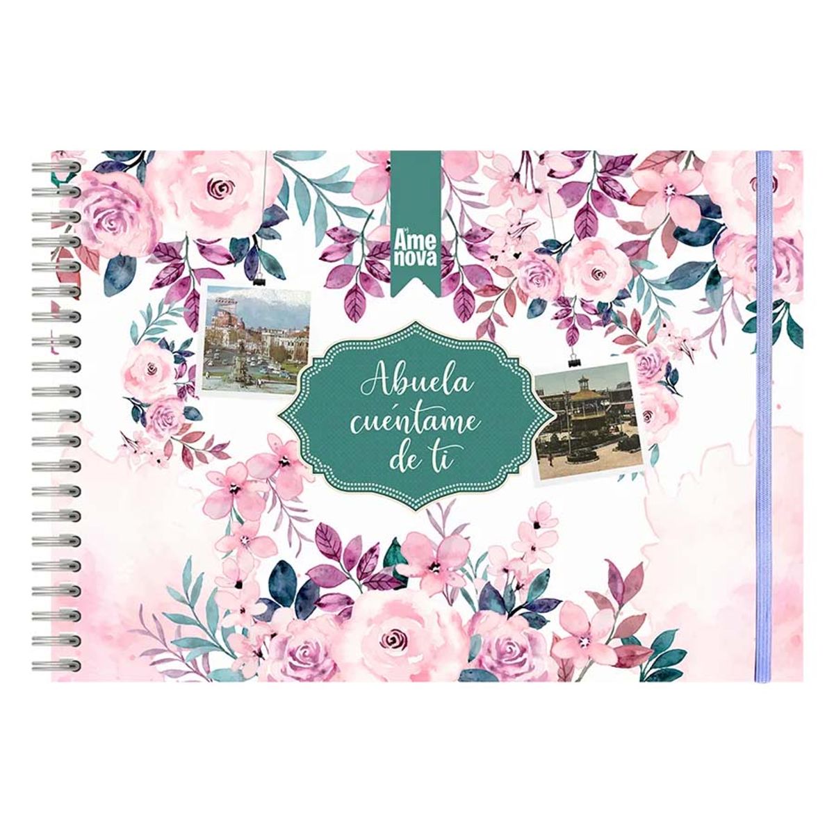 ELAB PROPIA - Abuela cuéntame de ti  Diseño Floral Pink