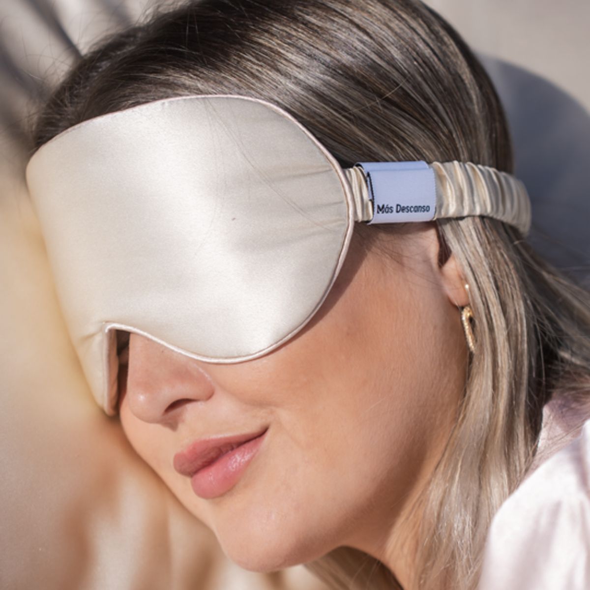 MAS DESCANSO - Antifaz 100% Seda Regular - Rosado