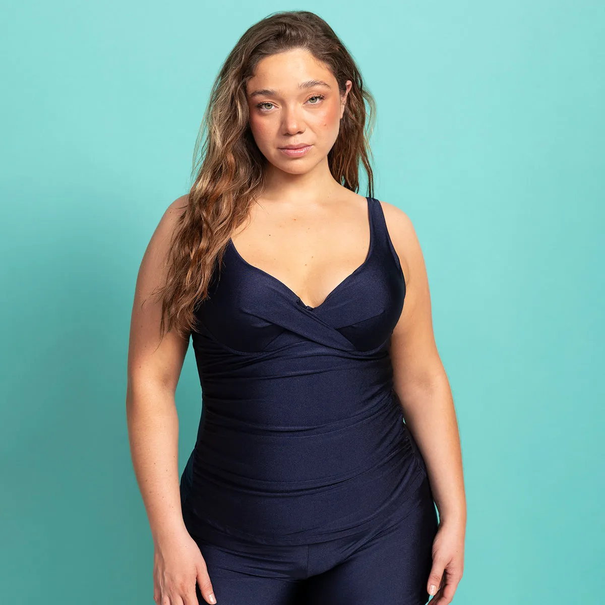 MONARCH - Top Tankini Drapeado Wavy