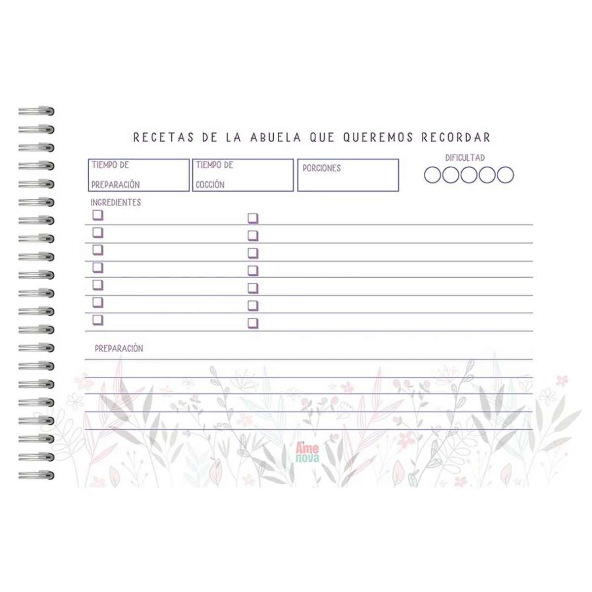 ELAB PROPIA - Abuela cuéntame de ti  Diseño Purple Memories