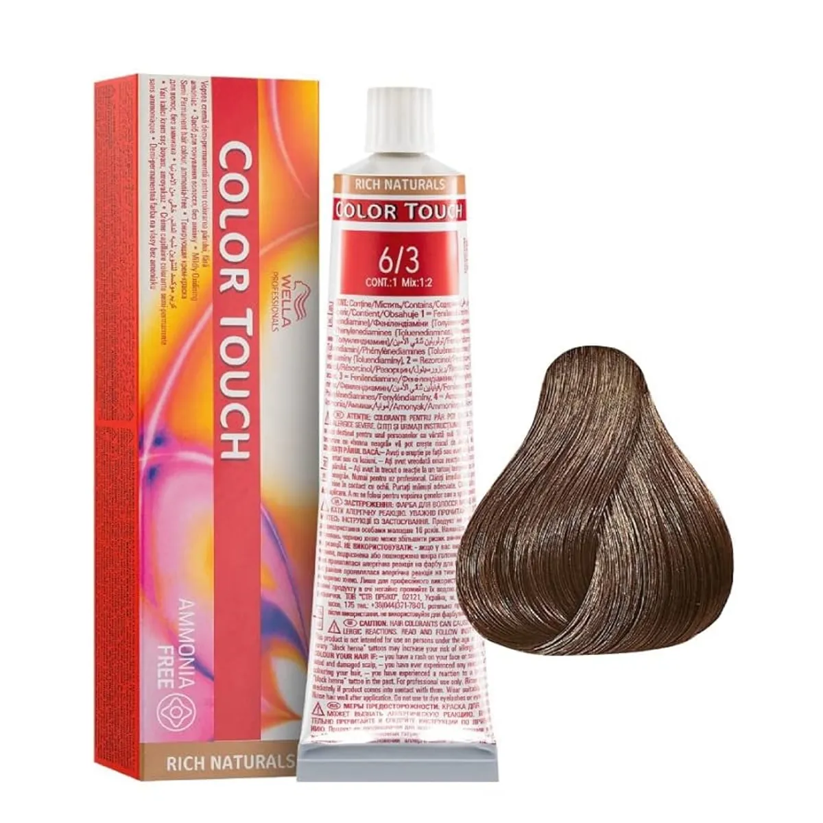 WELLA - Tinte Wella Color Touch 6.3 Rubio Oscuro Dorado 60gr