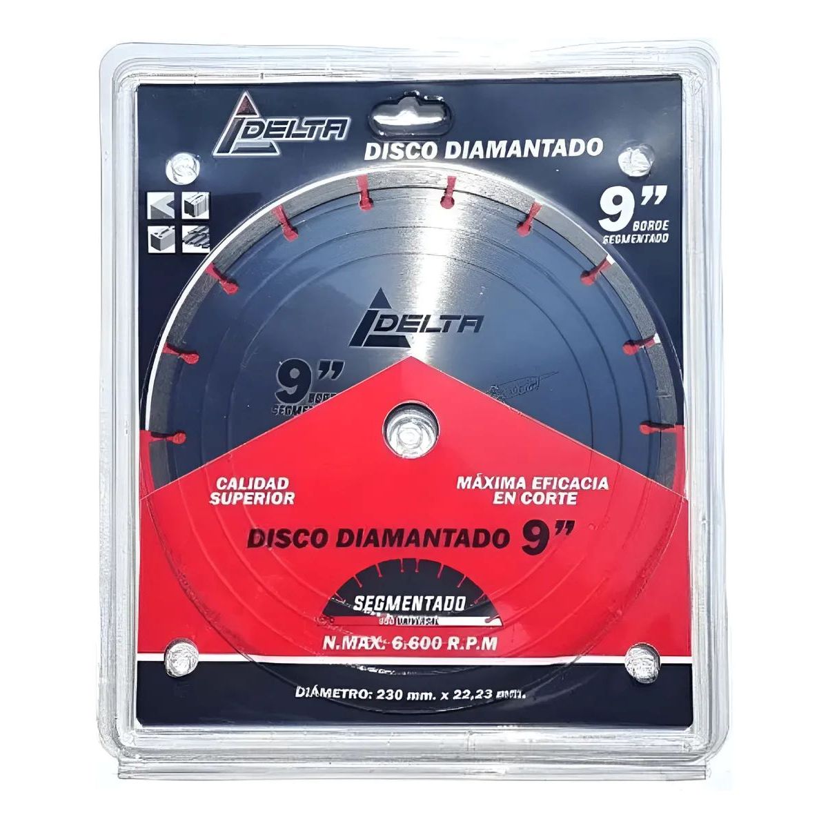 METALFER - Disco Diamantado Segmentado Delta 9 X 22.23mm