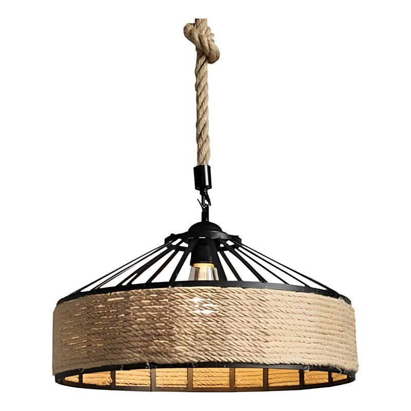 GENERICO - Lampara Techo Metal Industrial Redonda 30 Cm Diametro Negro