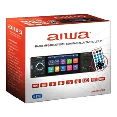 AIWA - Radio Auto 1 Din Con Pantalla Tactil De 4'' Aw-w440bt