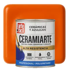 GENERICO - PINTURA CERAMICA AZULEJOS - 1-32 GALON NARANJA BRILLANTE