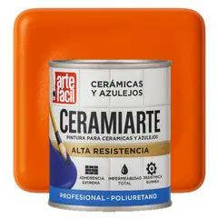 GENERICO - PINTURA CERAMICA AZULEJOS - 1-32 GALON NARANJA MANDARINA