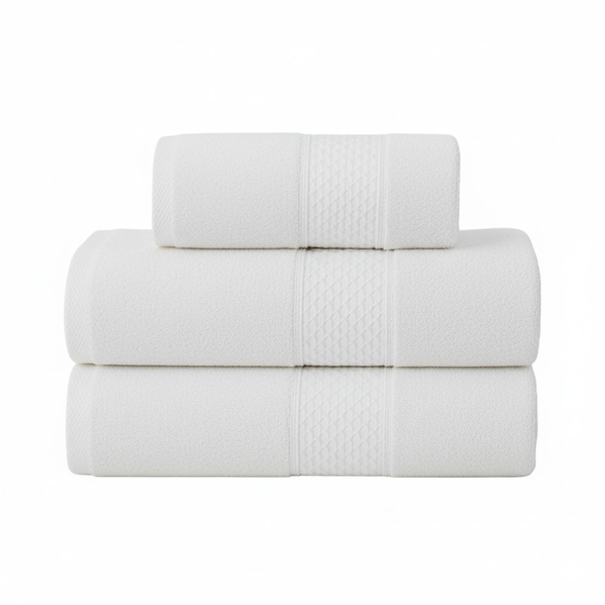 GARSIL - Pack De 3 Toallas De Baño y mano de Algodon Blanco