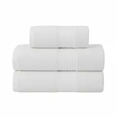 GARSIL - Pack De 3 Toallas De Baño y mano de Algodon Blanco