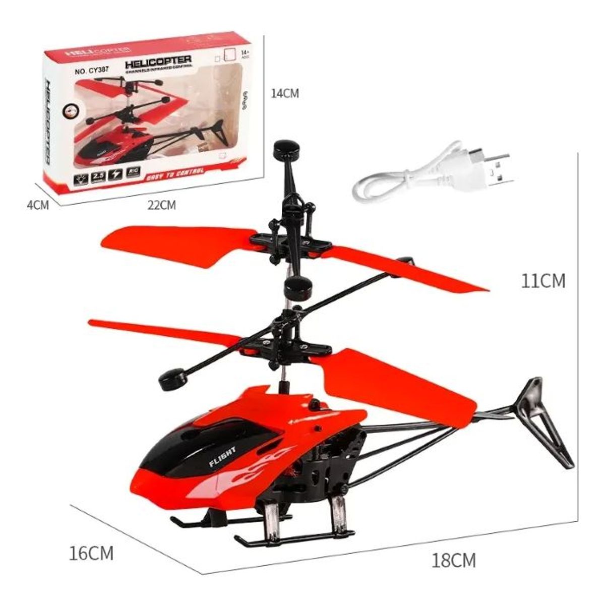 GENERICO - Helicóptero Con Sensor Recargable Volador