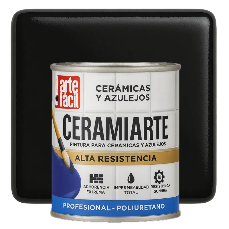 GENERICO - PINTURA CERAMICA AZULEJOS - 1-32 GALON NEGRO ABSOLUTO