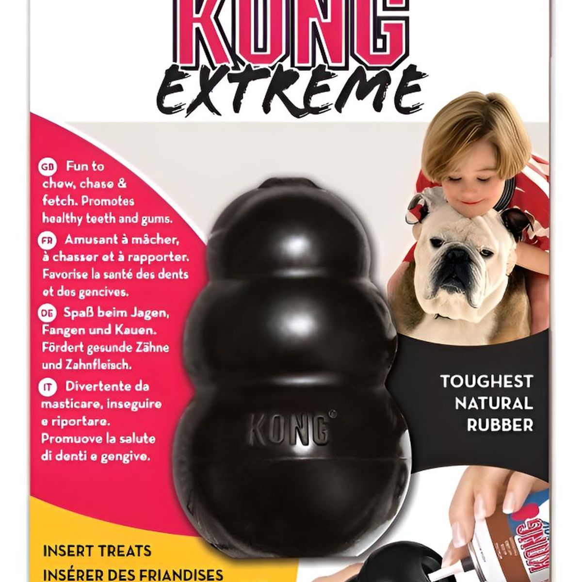 KONG - Juguete Kong Extreme Para Mascotas Perros Talla S Hasta 9 Kg Negro