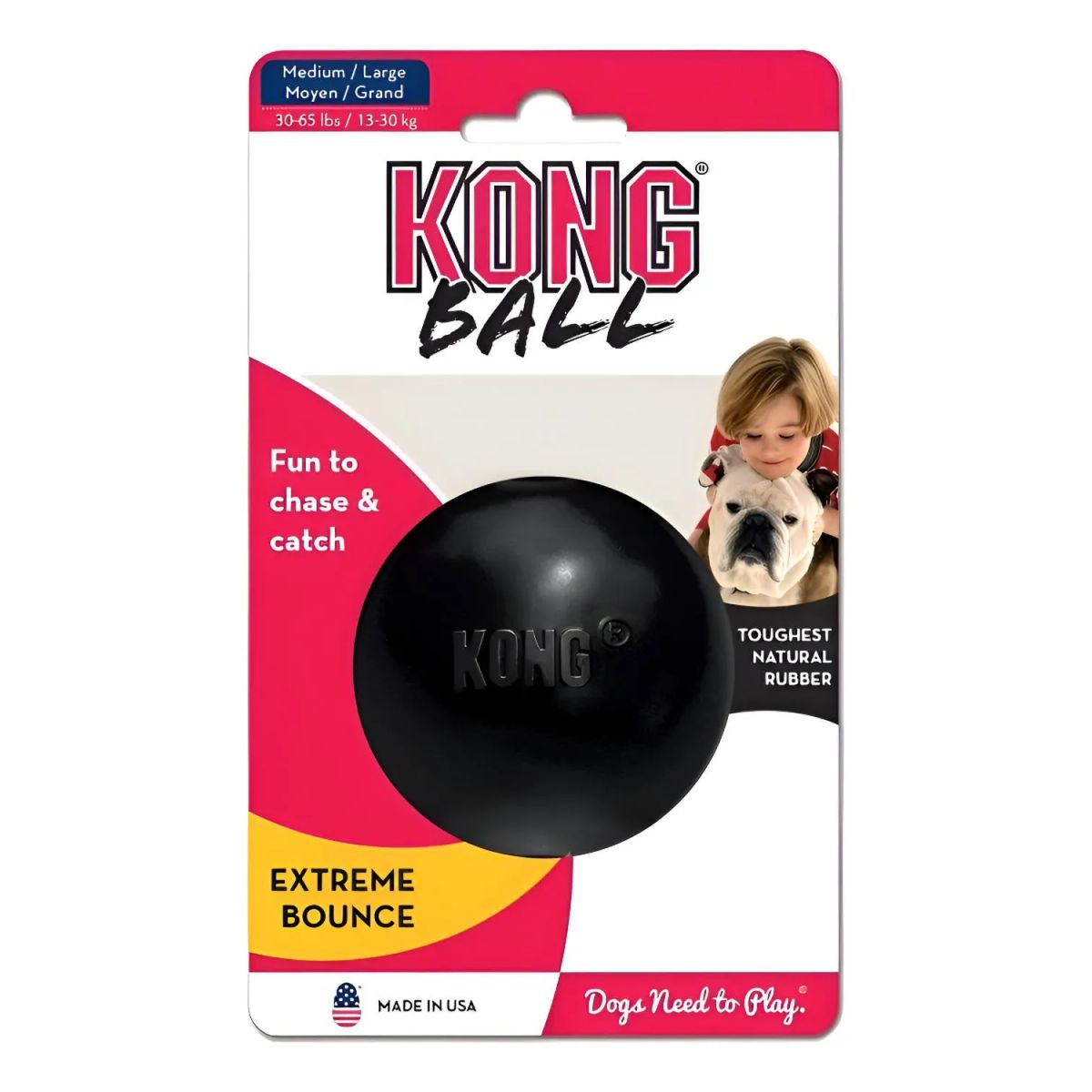 KONG - Pelota Para Perro Kong Ball Extreme Talla M / L 13-30 Kg