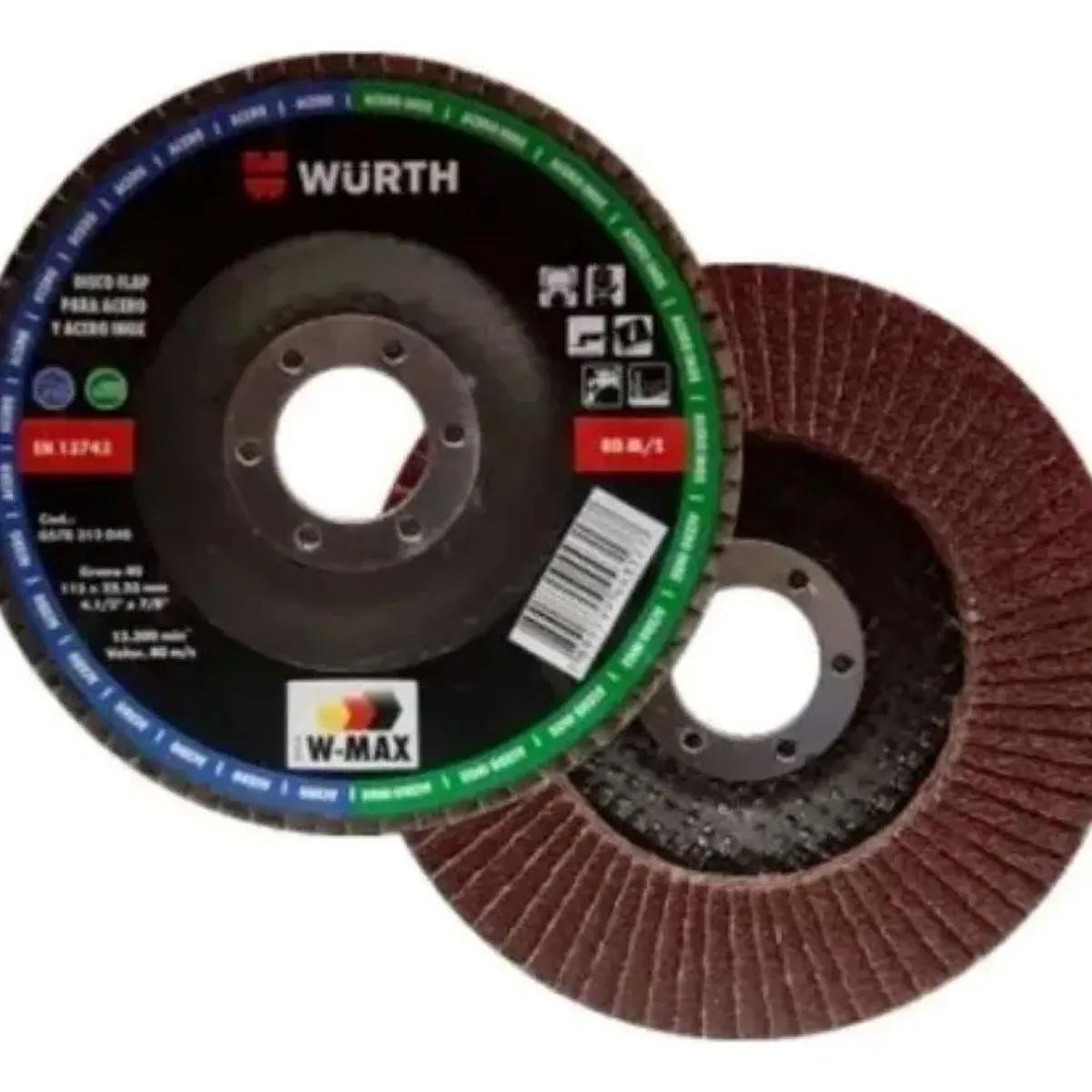 METALFER - Disco Traslapado Grano 80 W-max Wurth