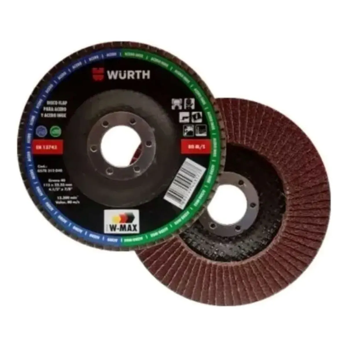 METALFER - Disco Traslapado Grano 80 W-max Wurth